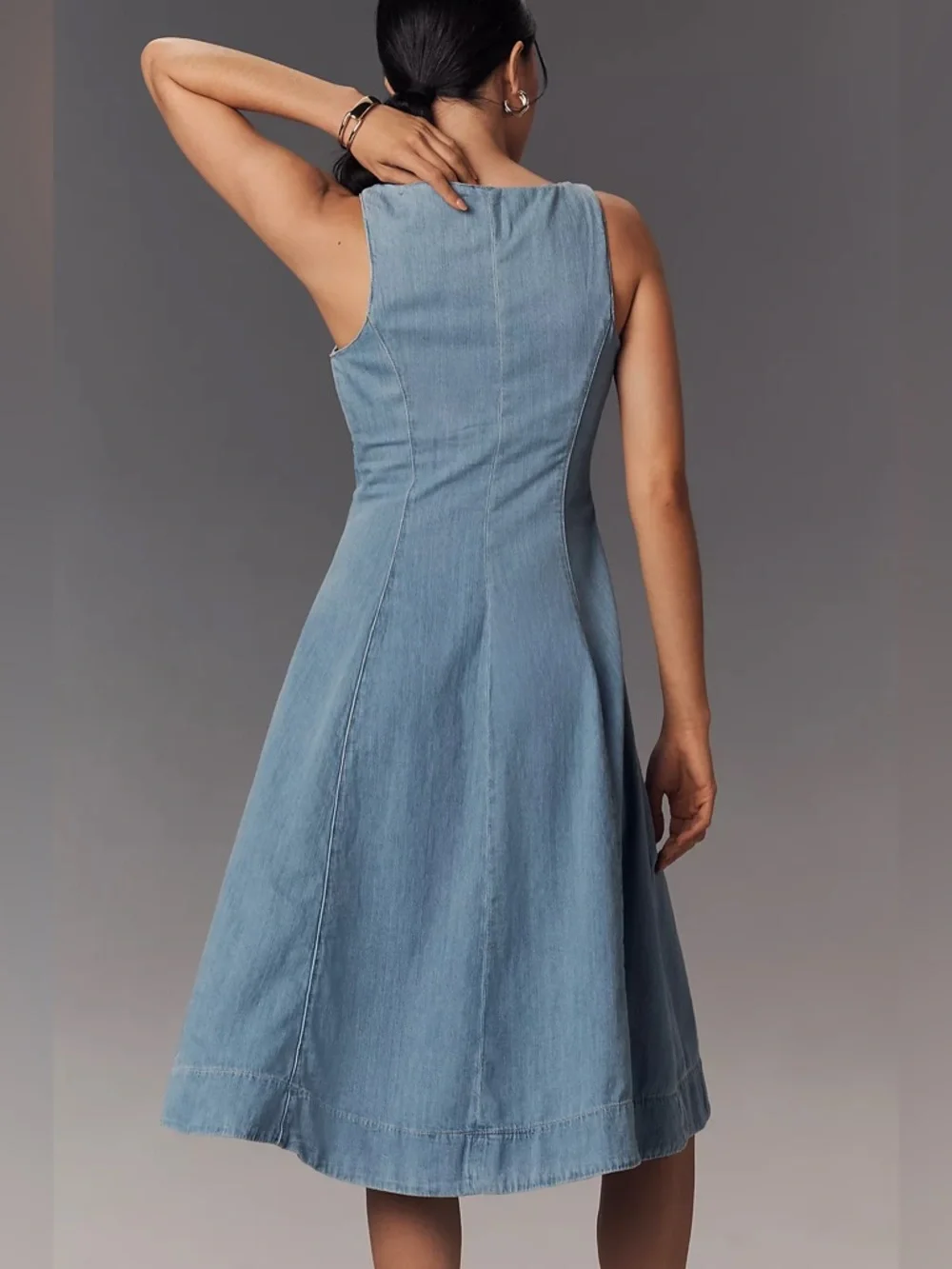 Reformation Sebastien Denim Midi Dress - Picture 2 of 7